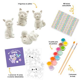Coffret de 12 suspensions animaux sacrés en bois peints à la main Pondie Chérie - Le petit Souk