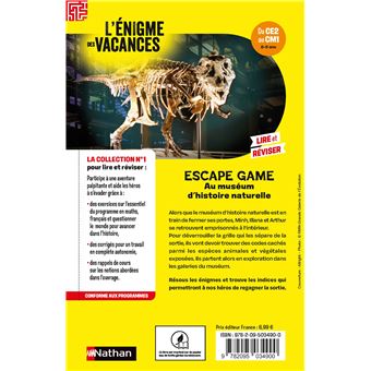 Escape game CE2-CM1: Au muséum d'histoire naturelle