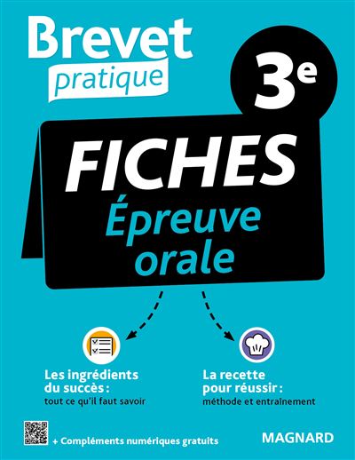 Brevet Pratique Fiches Épreuve orale 3e Brevet 2026 L'essentiel pour réussir l'épreuve orale en 38 fiches efficaces - Nadine Daboval - Magnard - broché - Scolaire / Universitaire - Magnard