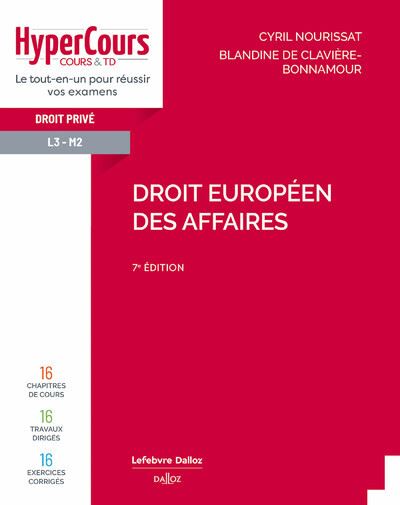 Droit européen des affaires 7ed - Cyril Nourissat - broché