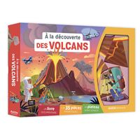 Clementoni Kit Volcan 8 Ans+ – Maquette à Construire & Éruptions Lumineuses – Bicarbonate & Pigment Néon