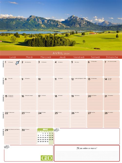 Frigobloc mensuel : calendrier d'organisation familiale (édition 2024) -  Collectif - Play Bac - Papeterie / Coloriage - Un livre sur l'étagère  CHATEAUBOURG
