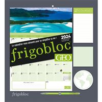 Frigobloc hebdomadaire : calendrier d'organisation familiale (édition 2024)  - Collectif - Play Bac - Papeterie / Coloriage - Raconte-moi la Terre  (Bron) BRON