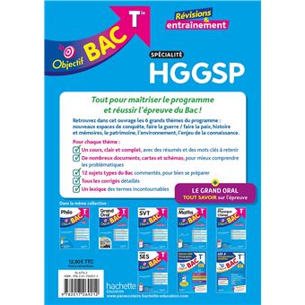 Objectif BAC Tle spécialité HGGSP