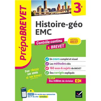 Prépabrevet Histoire-géo EMC 3e - Nouveau Brevet 2025