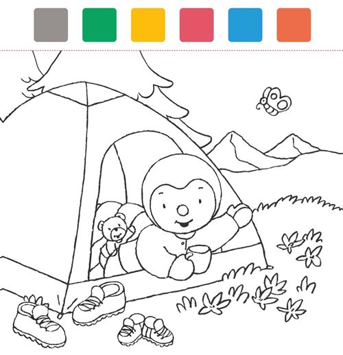 Titre : T'choupi livre de coloriage T'choupi et ses amis le bain