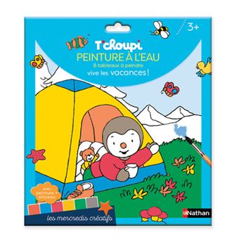 T'Choupi - Pochette T'choupi - peinture à l'eau - 8 tableaux à peindre - Vive les vacances - 1