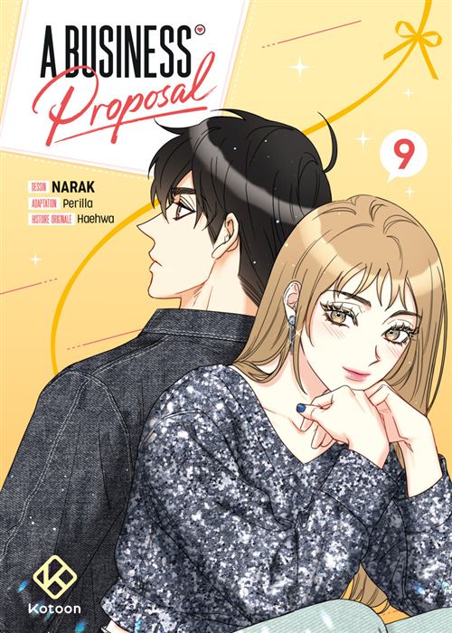 Couverture française originale de A Business Proposal tome 9, édition Kotoon, Hari et Taemu