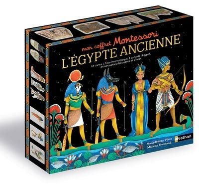 Coffret Montessori : L'Egypte ancienne 64 cartes + frise chronologique - Marie-Hélène Place - Nathan - Boîte ou accessoire - Jeux livres objets