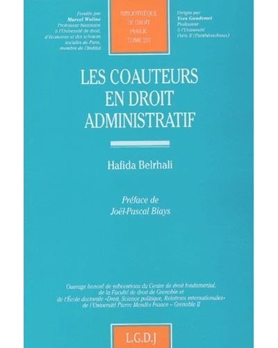 Les coauteurs en droit administratif