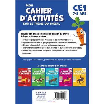 Mon cahier d’activités sur le thème du cheval Niveau CE1