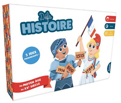 Défis histoire du Moyen Age au XXE siècle - - Aurore Meyer - Auzou Philippe Eds - Jeux livres objets