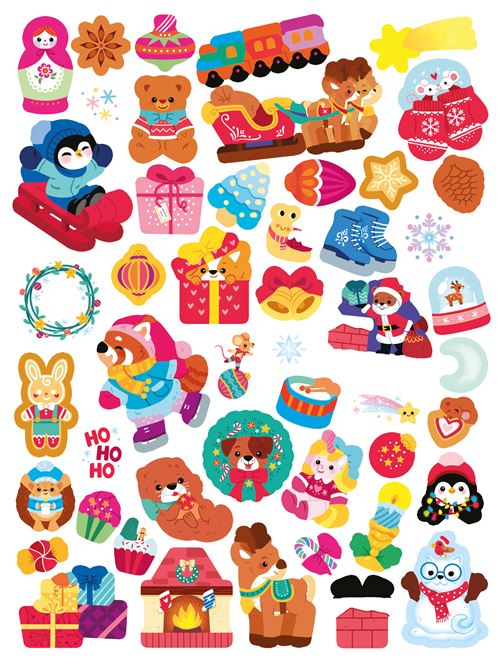 Autocollants étoiles Brillantes – 252 Stickers Sur 6 Feuilles, Pour Décoration Noël, Cartes, Bricolage