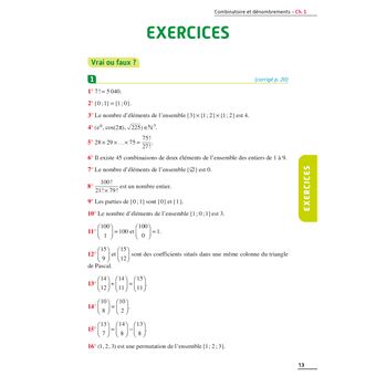 EXOS RESOLUS SPECIALITE Maths + Option Maths expertes Tle