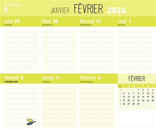 Calendrier mini Frigobloc hebdo 2024 • Nature & Découvertes Suisse