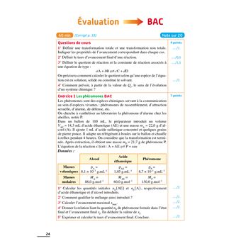 EXOS RESOLUS SPECIALITE Physique-Chimie Tle