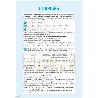 EXOS RESOLUS SPECIALITE Physique-Chimie Tle