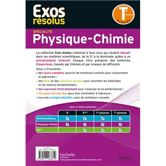 EXOS RESOLUS SPECIALITE Physique-Chimie Tle