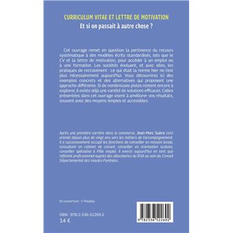 Curriculum vitae et lettre de motivation