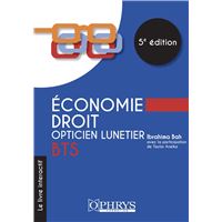 Économie Droit Opticien Lunetier - BTS