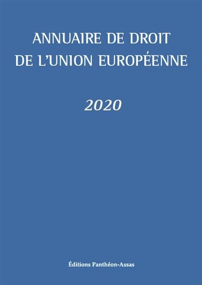 Annuaire de droit de l'Union europeenne 2020