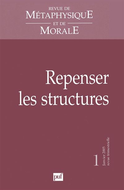 RMM 2005, n° 1 Repenser les structures - Collectif - Puf - broché - Revue