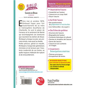 Écume des oeuvres 1re, Arthur Rimbaud, Les cahiers de Douai - Cahier élève  - Ed. 2023 | Hachette Éducation - Enseignants
