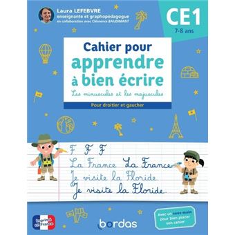 Cahier pour apprendre à bien écrire CE1