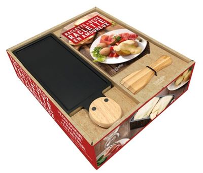 COFFRET Raclette à deux 1 livret + 1 appareil a raclette + spatule - Collectif - Hachette Pratique - Coffret - Jeux livres objets - Hachette Pratique