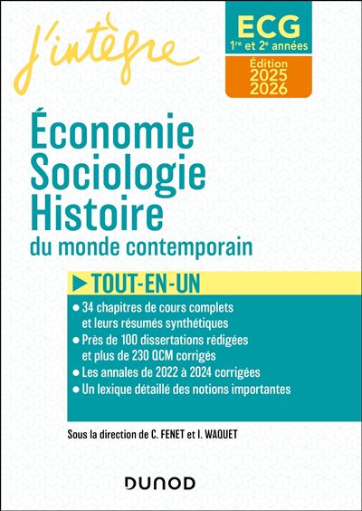 ECG 1 ET ECG 2 - Economie, Sociologie, Histoire du monde con