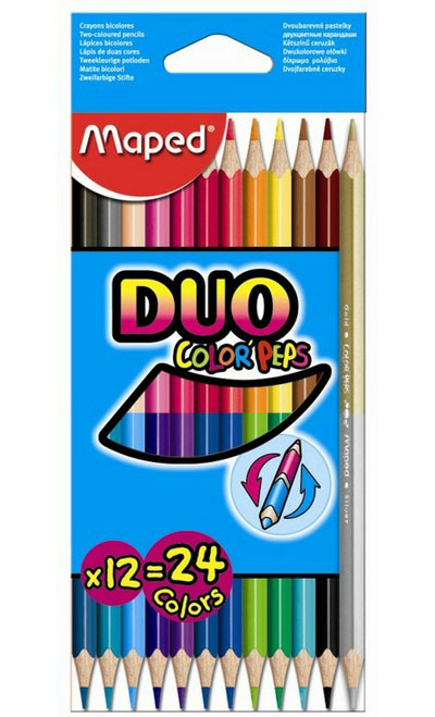 Caixa Lápis de Cor Duo Color Peps 12 Lápis - 24 Cores - Lápis de Cor -  Compra Livros na Fnac.pt