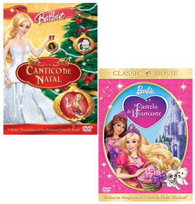 Pack Barbie em Cântico de Natal + Barbie e o Castelo de Diamante - - Compra  filmes e DVD na 