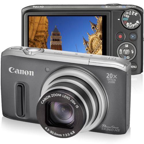 Canon PowerShot SX260 HS Cinzenta Câmara Digital Compacta Compra na Fnac.pt