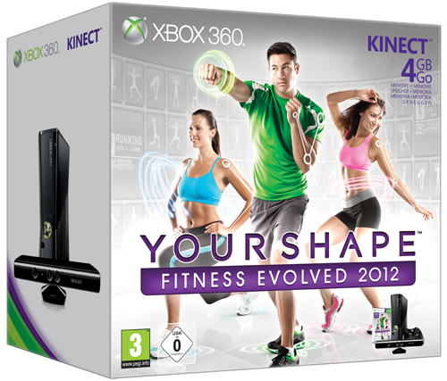 Xbox 360 4GB + Kinect + Your Shape Fitness Evolved 2012 - Consola