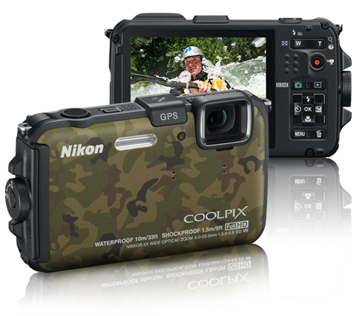 Nikon COOLPIX AW 100 迷彩　カモフラ Nikon Coolpix AW100 Camuflado - Câmara de Aventura/Tough - Compra