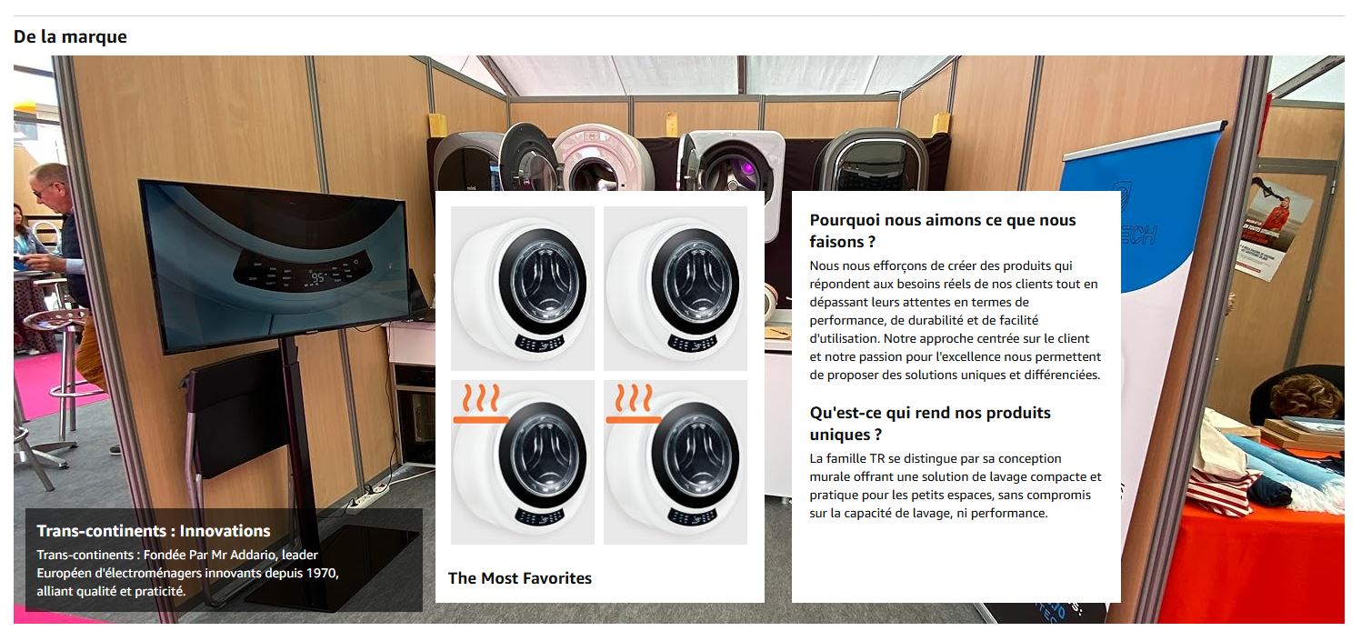 Mini lave-linge séchant Trans-Continents TR-901