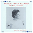 American s singers recorded first generation/va