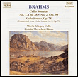 Cello sonatas opp 38 78 and 99