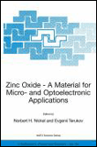 Zinc oxide - a material for micro- and optoelectronic applic