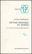 Lecture politique du roman La jalousie d'Alain Robbe-Gri