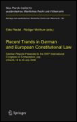 Recent trends in german and european constitutional law
