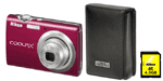 Nikon CoolPix S230 Rouge + Etui + Carte SDHC 4 Go - 1