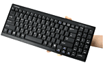 I-Rocks Mini Clavier sans fil Noir RF-6520-BK - 1