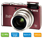 Canon PowerShot SX200 IS Bordeaux - Appareil photo compact - Achat