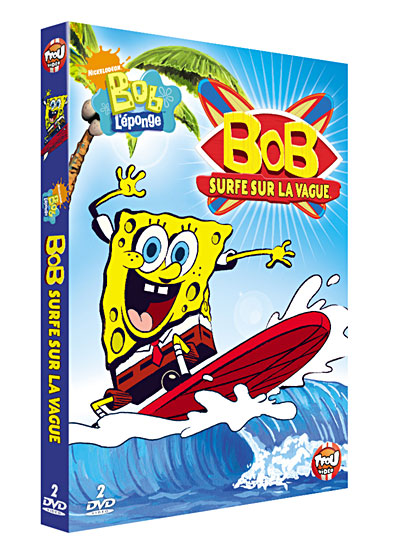 Bob l'éponge surfe sur la vague
