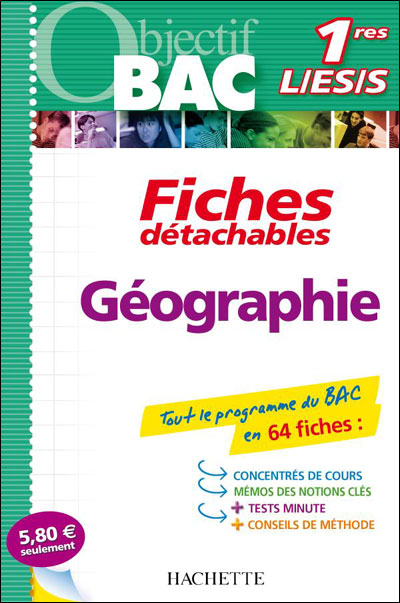 Objectif Bac Fiches détachables Géographie 1ère L ES S