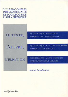 Le Texte, l'Œuvre, l'Emotion