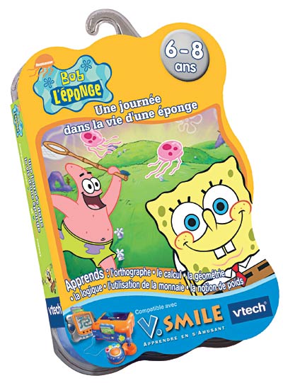 Vsmile Jeu Éducatif - Bob L'Eponge - Une Journée Dans La Vie D'Une Éponge