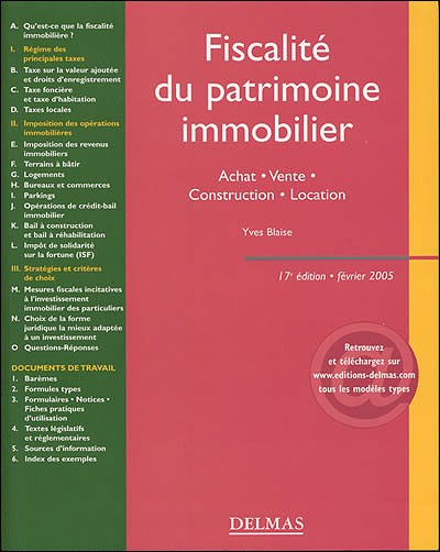 Fiscalité du patrimoine immobilier