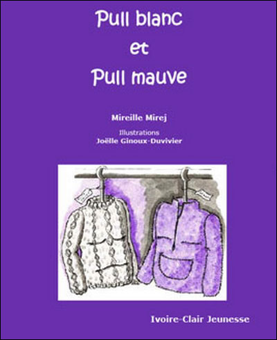 Pull blanc et pull mauve